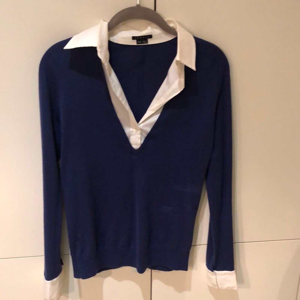 Theory light wool purple sweater